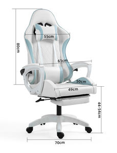 Moderner luxuriöser ergonomischer Hebe stuhl Bequemer weißer Liegestuhl Lordos stütze Höhen verstellbare Dreh funktion - Product Image 6