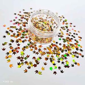 Poudre de cristal holographique dorée pour nail art <span class=keywords><strong>2023</strong></span>, forme hexagonale/carrée de 6 mm, anti-bactérienne, accessoires de fête tendance - Product Image 2