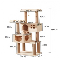 Tour pour chat PhoenHorse personnalisée, compacte, gain de place, avec étagère, pour petits chats, portable, facile à nettoyer