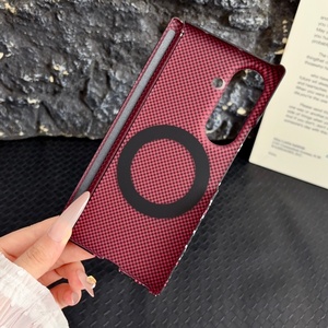 เคสโทรศัพท์แม่เหล็กเนื้อคาร์บอนไฟเบอร์สุดหรูสำหรับ Samsung Z Fold 8 Ultra พร้อม 360 องศา °   ขาตั้งวงแหวนโลหะ ฝาครอบกันกระแทกพีซีแบบบาง - Product Image 5