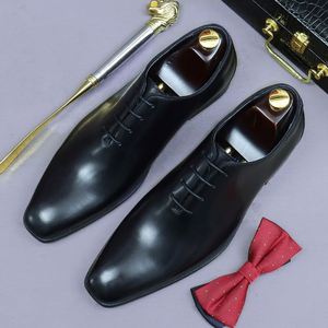 Handmade Cowhide Leather Men's Shoes High-end Genuine Cowhide Leather, Lightweight and Breathable, Business Formal Dress Shoes - Product Image 5
