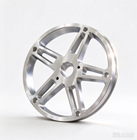 Disque de roue en alliage d'aluminium à 6 branches usiné sur mesure par CNC, plaque de bride en aluminium 6061 pour équipement d'automatisation OEM ODM
