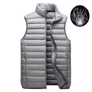 Veste en duvet de canard à col montant, <span class=keywords><strong>sans</strong></span> <span class=keywords><strong>manches</strong></span>, chaude, avec fermeture à glissière complète, vêtements d'extérieur d'hiver, vestes utilitaires, gilet bouffant pour femmes - Product Image 2