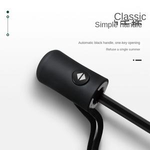 Sombrilla Publicitaria Plegable Automática con Protección UV Triple, Color Negro, con Impresión de Logotipo - Product Image 4