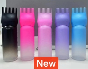 หวีพลาสติกสำหรับย้อมผมพร้อมแปรงหวีผมสีดำย้อมผมด้วยน้ำมันพร้อมแปรงผลิตภัณฑ์ใหม่ขนาด170มล. 180มล. - Product Image 4