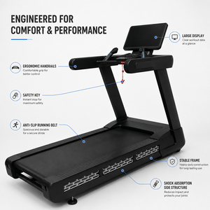 Caminadora Comercial K-FIT GSTB-5810, Carga Máxima de 150 kg, 3 Programas Personalizados, Sistema de Amortiguación de Goma Interno para Gimnasio - Product Image 2