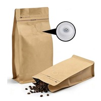 Bolsa de Papel Kraft con Protección UV, Reutilizable, a Prueba de Humedad, con Válvula para Envasado de Alimentos, Café en Grano y Té