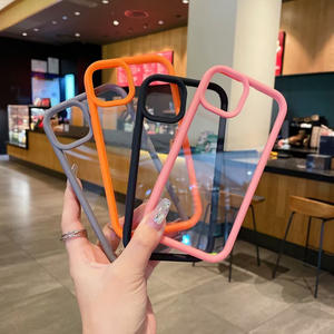 Funda Transparente Acrílica con Borde Colorido para iPhone 17/13/14/15/16 Pro Max - Product Image 1