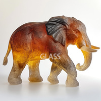 Coffrets Cadeaux Éléphant en Cristal Personnalisés avec Logos Sculptés à la Main Décoration OrnementCrafted in Other Crystal Crafts