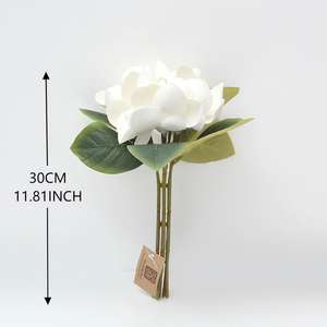 زهور ماغنوليا صناعية فاخرة مصنوعة يدويًا للبيع بالجملة لديكورات الطاولة ديكور المنزل والفندق - Product Image 2