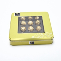 Bocaux en métal Boîte à biscuits en fer Boîte à thé Boîtes de rangement Bonbons Chocolat Organisateur Biscuit Récipient Argent avec fenêtre de couvercle