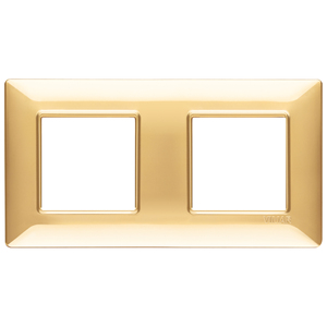 Vimar 4M (2+2) Plaque Int71 Or Brillant Cache-interrupteur mural 20x8x0.9 Cm - Product Image 1