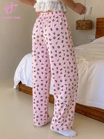 Pantalon décontracté ample Loveda pour femme, imprimé, style streetwear, respirant, coupe droite, idéal pour l'extérieur – Nouvelle collection très prisée