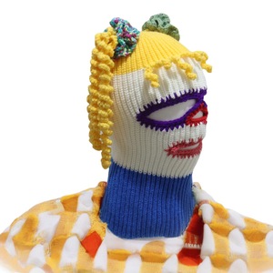 Sombrero de máscara de payaso divertido para el Día de Todos los Santos, jersey de lana cálido de punto, gorros feos, característica de tela común - Product Image 3