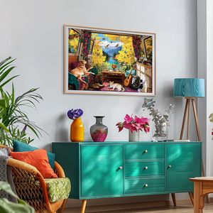 <span class=keywords><strong>Puzzle</strong></span> en papier de 300 <span class=keywords><strong>pièces</strong></span> pour adultes - Design Van, Chiens, Chats, Oiseaux, Nature - Jouet DIY - Cadeau stimulant pour les soirées jeux - Product Image 4