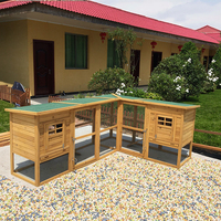 Grand poulailler en bois avec toit imperméable, pour 15 poulets, idéal pour la ferme et le jardin