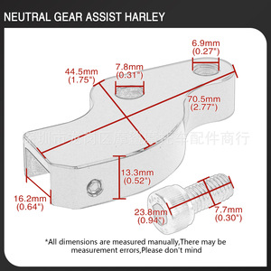 ขายึดเกียร์ Ms Neutral สำหรับรถฮาร์เลย์ ทัวร์ริ่ง ปี 2017 ขึ้นไป และซอฟเทล ปี 2018 ขึ้นไป สีดำเคลือบไฟฟ้า - Product Image 3