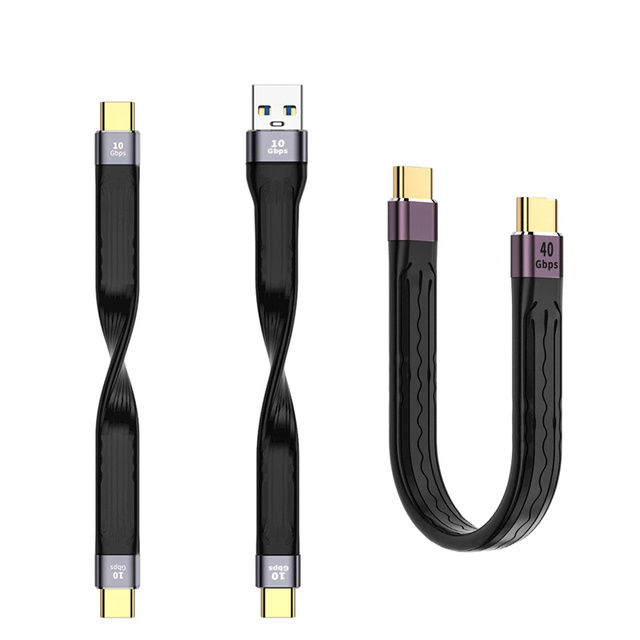 USB 3.1 Gen2 Fast Charging 60W 3A Thunderbolt 3 4K 60Hz Cable PD 10Gbps Type Type C Data Cable for IOS Devices Computers Braid