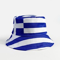 Casquette de pêcheur personnalisée avec drapeau des clubs de football nationaux Euro-Asie, casquette de supporter de l'équipe de rugby du monde, casquette de sport de la Grèce, casquette de football, chapeau bob