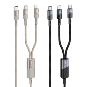 U139 <span class=keywords><strong>HOCO</strong></span> 100W 2 in 1 USB Type C <span class=keywords><strong>สาย</strong></span> PD <span class=keywords><strong>ชาร์จ</strong></span>เร็ววันที่สำหรับ poco Xiaomi Samsung USB C <span class=keywords><strong>สาย</strong></span>สำหรับ applebook Air - Product Image 2