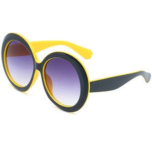 Lunettes de soleil surdimensionnées vintage de luxe pour femmes et hommes, avec logo personnalisé, rondes, style rétro, pour festival, protection UV400, 2020 - Product Image 2