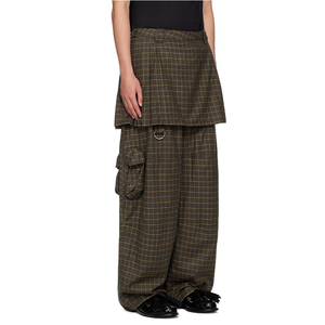 Custom Jacquard Cotton Flannel Cargo Stacked Pants High Quality <strong>Skirt</strong> Fashion Trousers <strong>for</strong> <strong>Men</strong> - Product Image 2