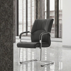 Silla de Oficina Ejecutiva Moderna de Cuero PU para Invitados, con Altura Ajustable, para Reuniones y Recepción - Product Image 3