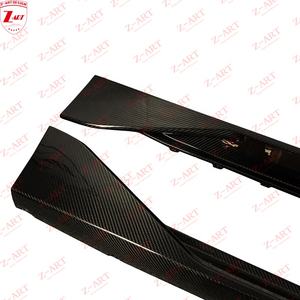 Z-ART 2021 + MP jupes latérales en Fiber de carbone sèche pour BMW M3 <span class=keywords><strong>M4</strong></span> préimprégné becquet latéral en Fiber de carbone pour M3 <span class=keywords><strong>M4</strong></span> G80 G82 G83 becquet à lèvres - Product Image 5