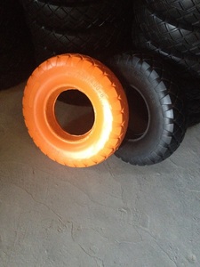 <span class=keywords><strong>Roue</strong></span> en mousse PU robuste <span class=keywords><strong>de</strong></span> 16 pouces 4.00-8 en polyuréthane avec roulement à billes, neuve, pour chariot à palettes et chariot à main - Product Image 4