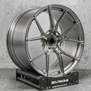 Jantes forgées Bku 5x120.65 pour Chevrolet <span class=keywords><strong>Corvette</strong></span> <span class=keywords><strong>C5</strong></span> C6 C7 C8 ZR1 Z06 personnalisées 19 20 21 pouces en alliage gris transparent - Product Image 1