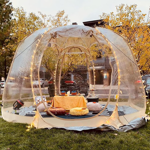Nouvelle tente bulle pop-up pour 2-3 personnes, abri pour patios - Grande tente surdimensionnée résistante aux intempéries - Protection contre le froid pour le <span class=keywords><strong>camping</strong></span> - Beige - Product Image 6