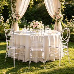 Hot Selling Event Banquet Crystal Acrylic Tiffanie <b>Chairs</b> Wedding Transparent Clear Resin <b>Chair</b> for Outdoor Party - Product Image 1