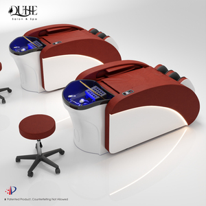 Fauteuil de lavage multifonctionnel pour salon de coiffure avec massage, hydrothérapie et circulation d'air, convertible en lit - Product Image 4