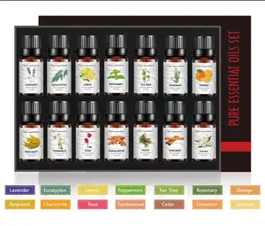 Private Label Essential Oil Wholesale Price Natural For Body Face Massage 14 Types Grade Fragrance Aromatherapy Oil Sets