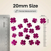 Paillettes en PVC en forme de trèfle à quatre feuilles de 20 mm, multicolores, résistantes à la chaleur, pour la broderie de vêtements, la décoration de sacs et les travaux manuels (vente en gros)