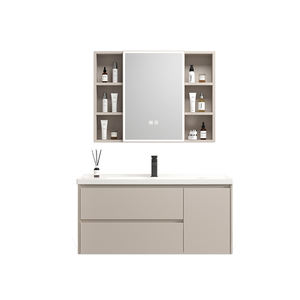 Space aluminium nid d'abeille armoire de salle de bain combinaison lavabo en céramique lavabo intégré lavabo de salle de bain - Product Image 1