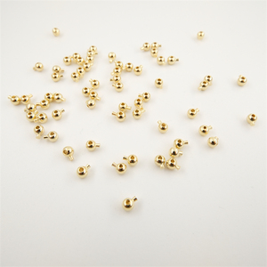 100 pezzi di perline rotonde 14k placcate oro 18k perline piatte riempite d'oro - Product Image 1