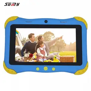 somy OEM 2GB内存32GB只读存储器0.3 + 2.0mp摄像机四核7英寸1024*600儿童平板电脑标签