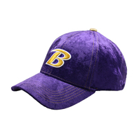 Casquette de baseball de luxe personnalisée en velours brodé, prix d'usine, haute qualité, marque hip-hop, pour femmes et hommes, en vente