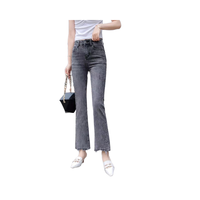 Jeans évasés à imprimé léopard pour femmes grandes tailles, pantalon en denim, strass, coton éco-responsable, élasthanne, vente en gros