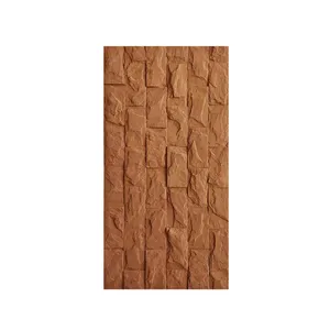 Piccolo pannello di decorazione per porta culturale leggera in pietra a fungo artificiale per sfondo muro di pelle di pietra