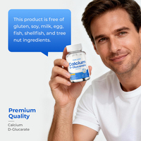 YTBIO Calcium D Glucarate 500mg Capsules 120 Comprimés Complément Alimentaire Soutien au Bien-être Marque Privée OEM