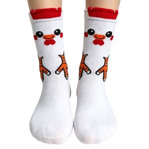 <span class=keywords><strong>Calcetines</strong></span> de tubo con diseño de pareja de gallinas divertidas y magnéticas, de dibujos animados, con asa, en stock. - Product Image 5