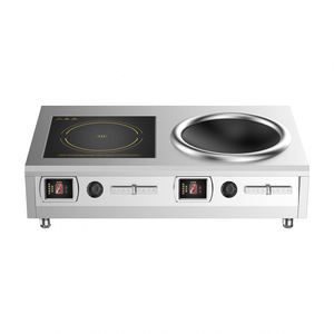 10KW 380V Restaurante comercial Cocinas industriales Estufas de freír redondas chinas Agitar Gran rango de wok de inducción eléctrica - Product Image 2