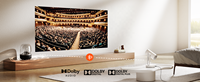 Projecteur de lumière nocturne pour chambre à coucher, certifié Google TV, résolution native 1080p, moteur optique scellé résistant à la poussière, mise au point automatique, courte focale