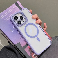 Coque de téléphone portable magnétique antichoc de luxe avec support d'objectif couleur OEM pour iPhone 12 13 14 15 16 16E 17 Pro Max Plus