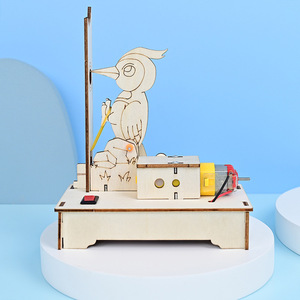 OKYN-G9182 Kit de Modelo de Pájaro Carpintero Eléctrico de Madera para Ensamblar, con Motor, Material Didáctico STEM para Uso Escolar y de Laboratorio - Product Image 3