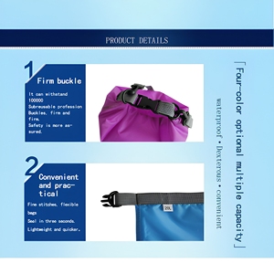 Bolsa Impermeable de Microfibra Sintética, Bolsa Seca de Cuero Impermeable para Pesca en Mar y Lago, Navegación, Surf y Natación - Product Image 3