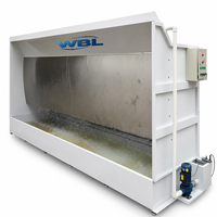 Cabine de peinture à rideau d'eau avec plateau tournant et tuyau d'extension, kit complet pour la peinture de modèles