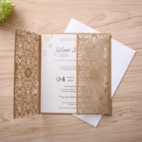 Schwarze Lasergeschnittene Initialen Hochzeitseinladungskarten und Brautparty-Grußkarten